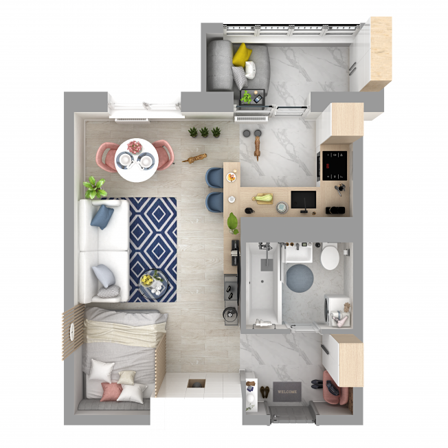 Уютная квартира станет местом, где вам будет хорошо вместе.